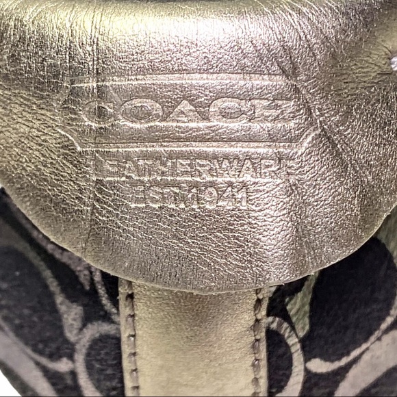 Coach Paxton Black With Metallic Signature C Logo Sneakers, Size 7 - Picture 9 of 15